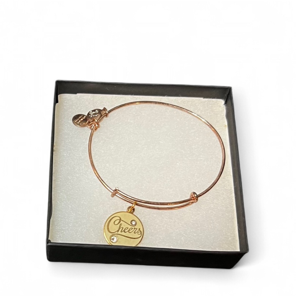 Gold Alex & Ani Cheers Bracelet